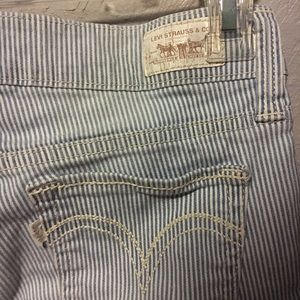 Levi’s striped jeans.